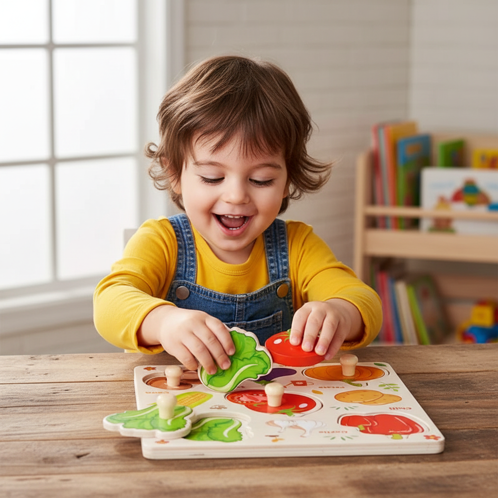 5 dalių medinė vaikiška delionė