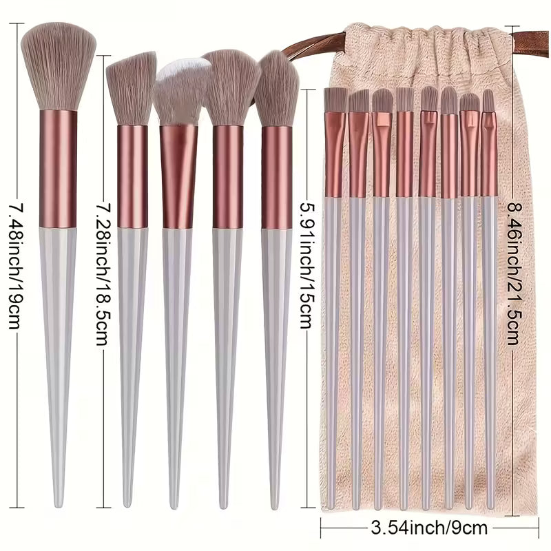 Makiažo šepetėlių rinkinys kasdieniam ir profesionaliam naudojimui