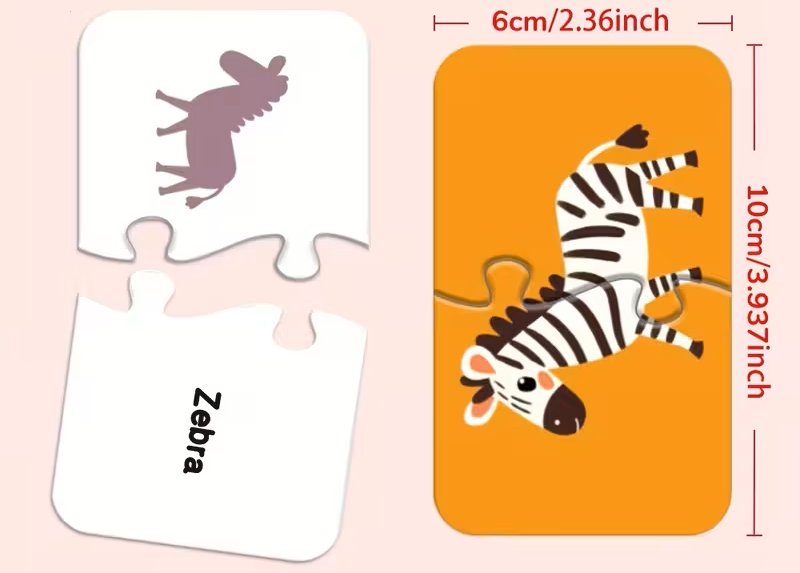 vaikiška dviejų dalių dėlionė