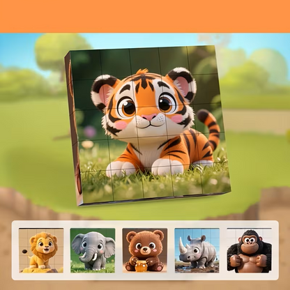 6 gyvunėlių puzlės 