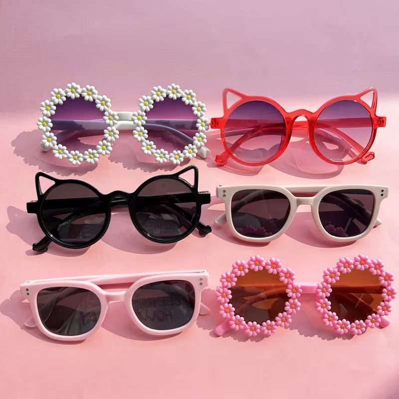 Saulės akinių rinkinys mergaitėms 6 vnt.