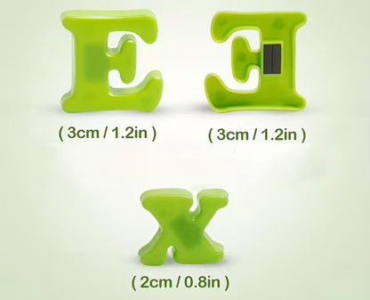 Edukacinės magnetinės raidės ir skaičiai vaikų kūrybiniams žaidimams