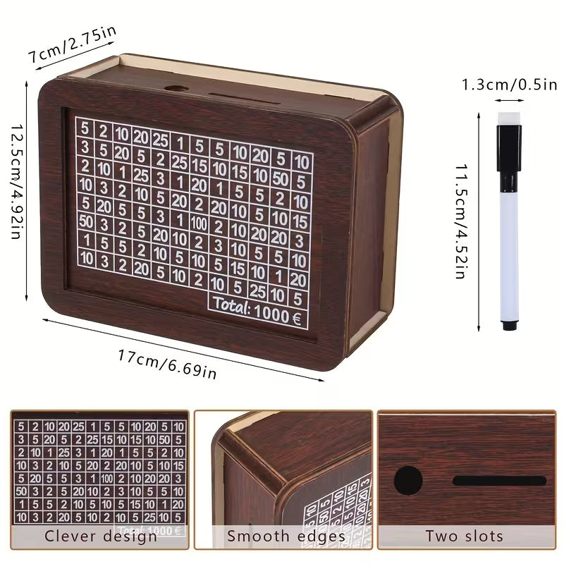 Elegantiška medinė taupyklė – dekoratyvinė ir praktinė dovana