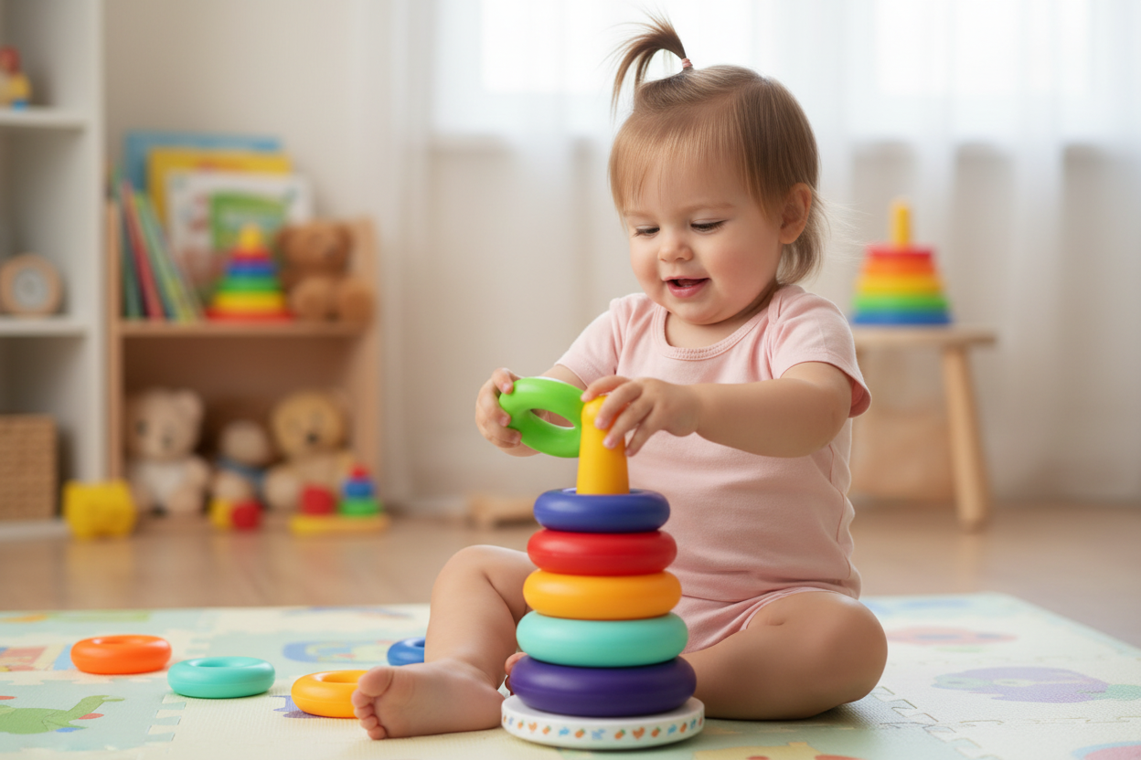 Spalvotas žiedų bokštas ''Vaivorykštė''