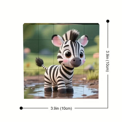 Edukacinė magnetinė dėlionė vaikams su gyvūnais, lavinanti loginį mąstymą ir smulkiąją motoriką