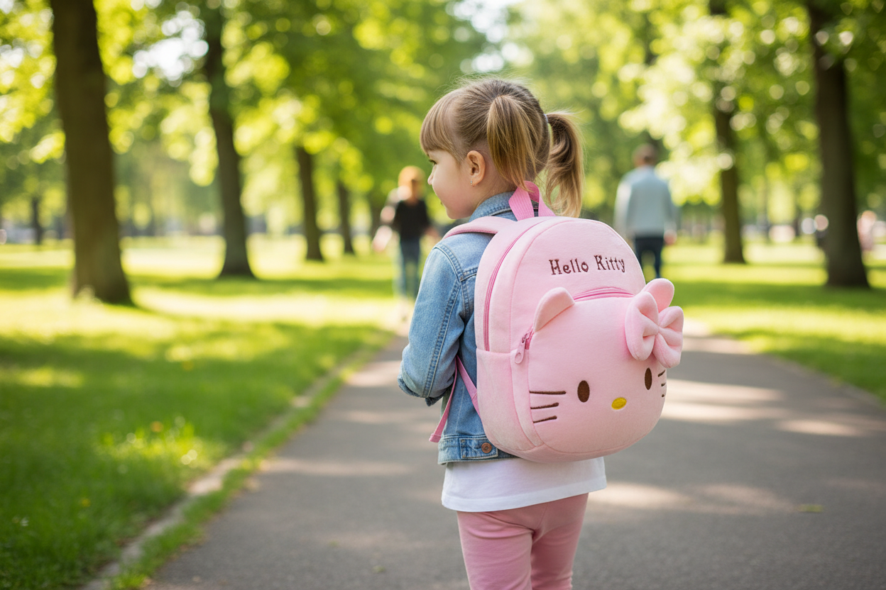 Hello Kitty kuprinė vaikams su užtrauktuku
