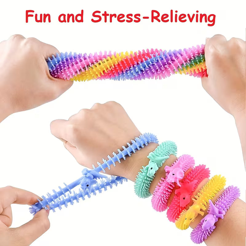 Tamprus antistresinis žaislas vaikams, nešiojamas kaip apyrankė