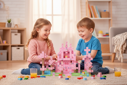 magnetiniai blokai skatinantys loginį matymą, kūrybą