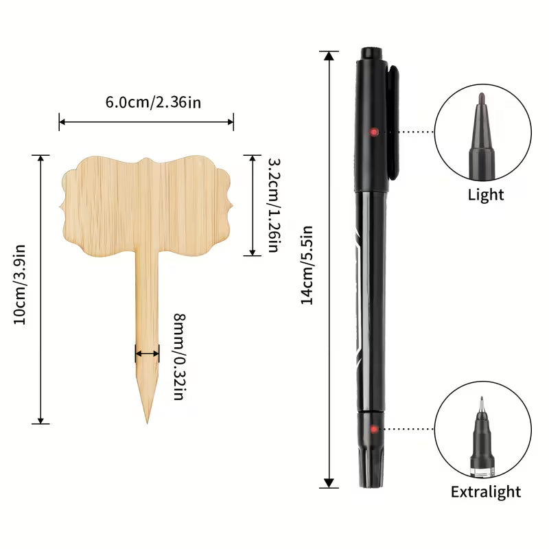 Augalų etiketės iš patvaraus plastiko 20 vnt – žymėjimo žymekliai sėjai ir sodinimui