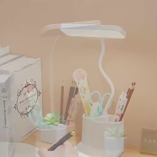 Moderni stalinė lempa su liečiamu įjungimu ir lankstomu kakleliu