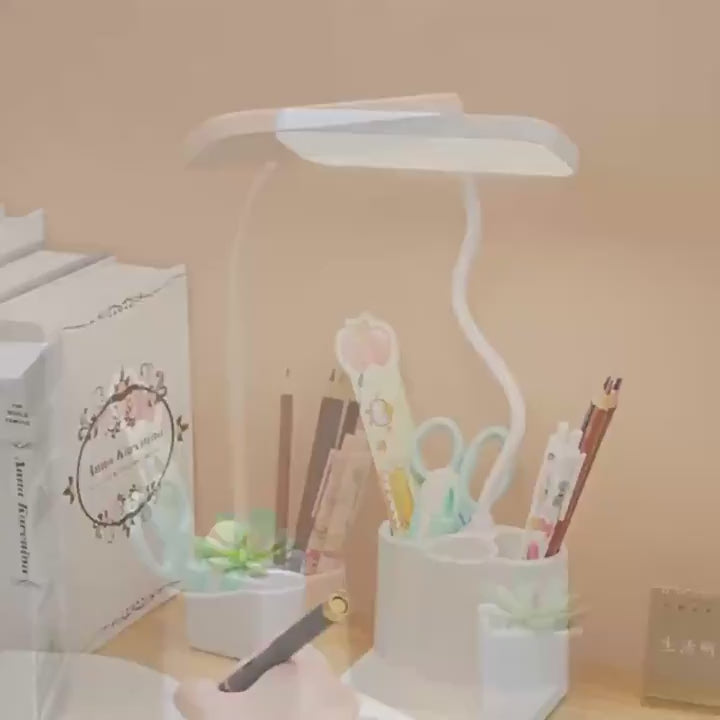 Moderni stalinė lempa su liečiamu įjungimu ir lankstomu kakleliu