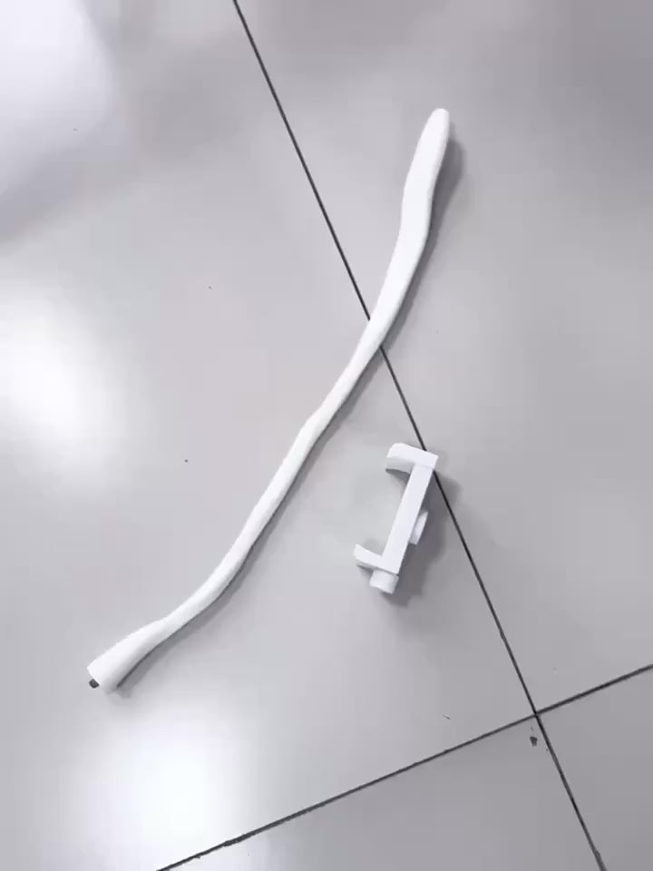 Tvirtas kameros ir telefono stovas su lankščia rankena ir spaustuku